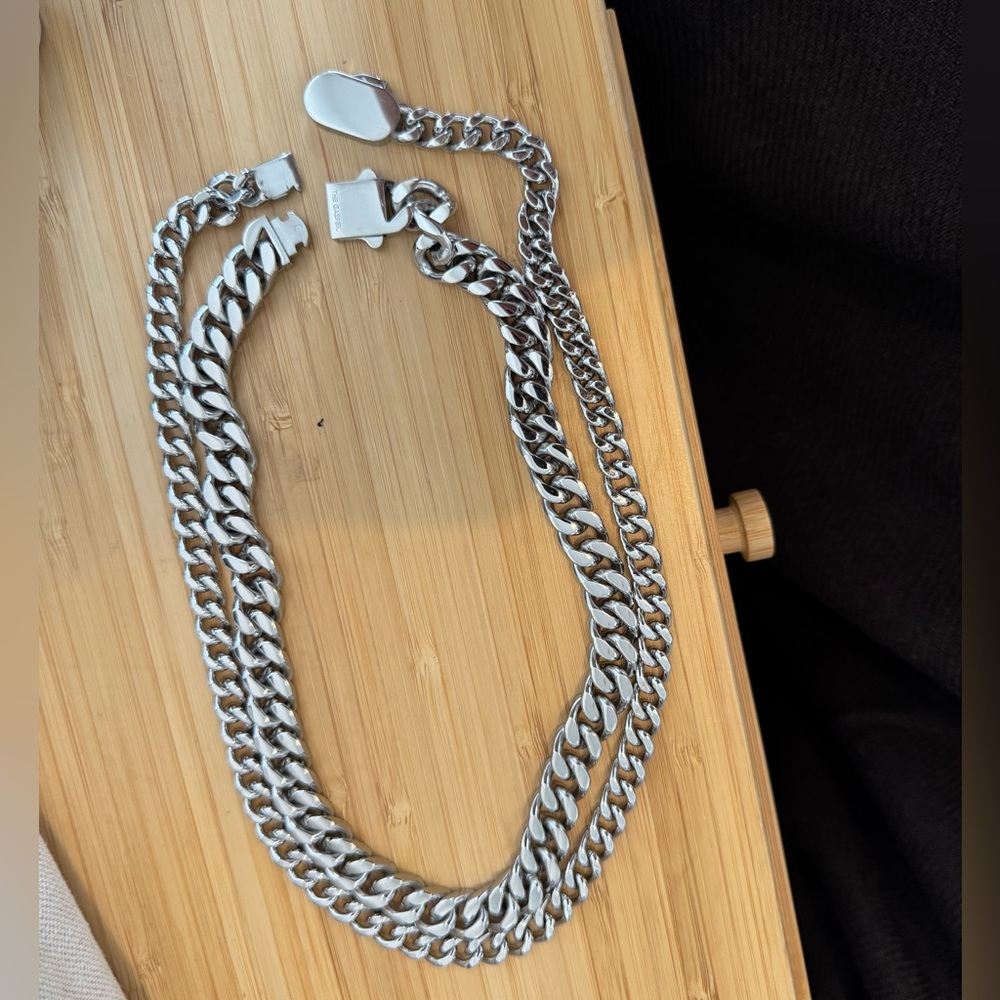Gasper silver cuban chains